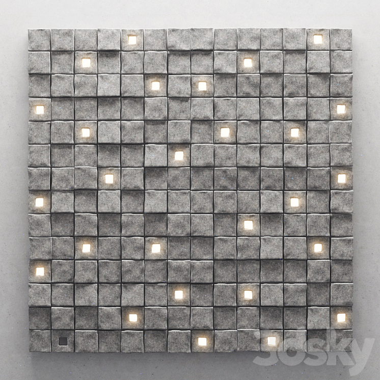 Panel stone cube 3DS Max - thumbnail 1