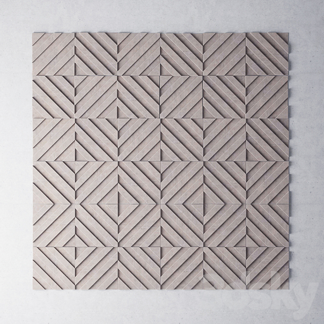 Panel stone decor _ Decorative panel 3DSMax File - thumbnail 1