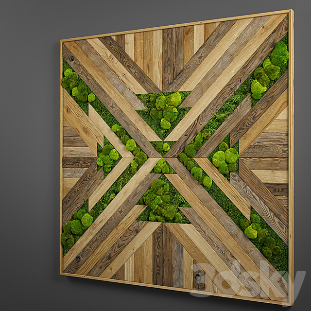 panel wood art 08 3DS Max Model - thumbnail 2