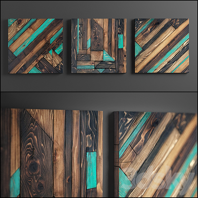 panel wood art 3DSMax File - thumbnail 1