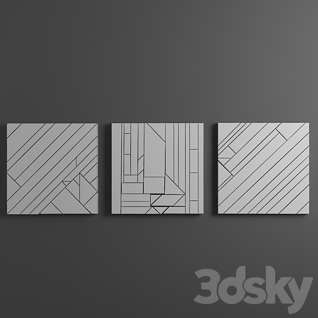 panel wood art 3DSMax File - thumbnail 5