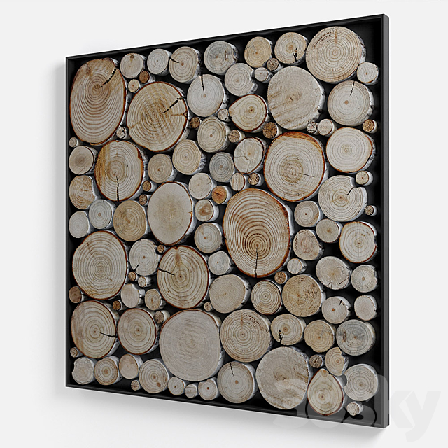 panel wood slice 3DS Max Model - thumbnail 3