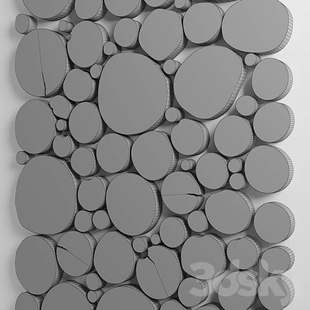 panel wood slice 3DS Max Model - thumbnail 5