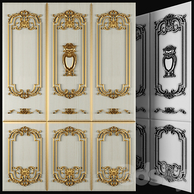 Panels for walls 3ds Max - thumbnail 1