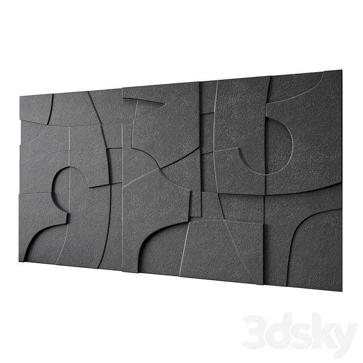 Panels on the wall 3DS Max - thumbnail 2