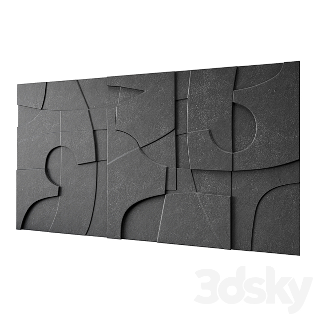 Panels on the wall 3DSMax File - thumbnail 2