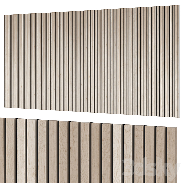 Panels with slats 3DS Max Model - thumbnail 2