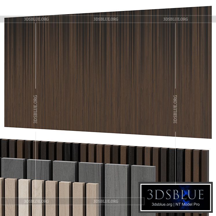 Panels with slats 3DS Max - thumbnail 3