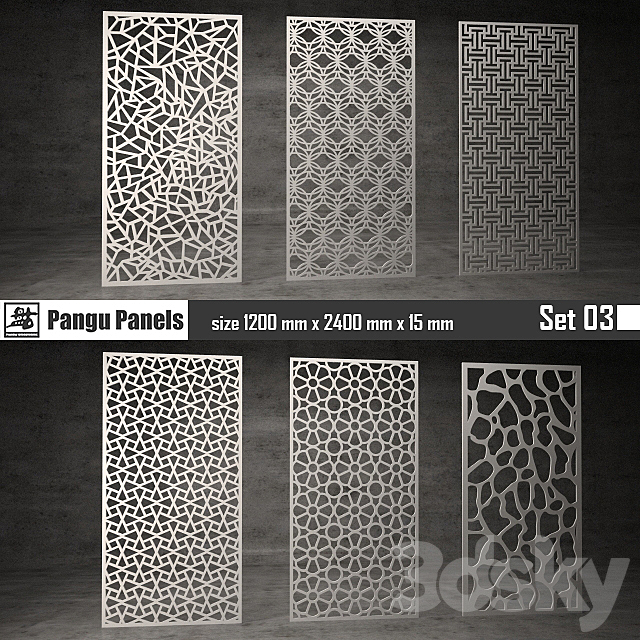 Pangu Panels Set 03 3DSMax File - thumbnail 1