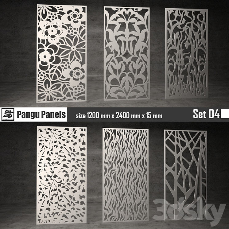 Pangu Panels Set 04 3DS Max - thumbnail 1