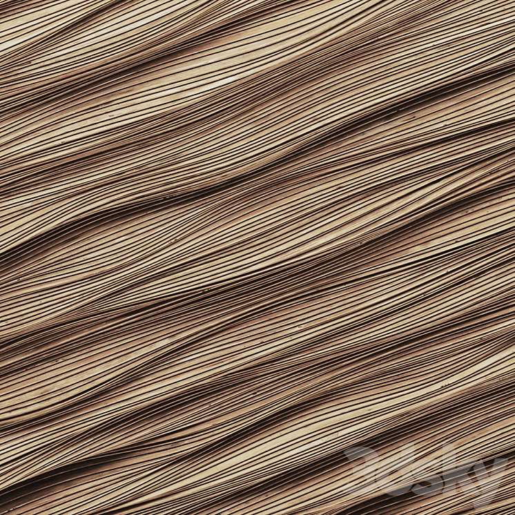 Parametric big ceiling wood n2 \/ Parametric big ceiling №2 3DS Max Model - thumbnail 1