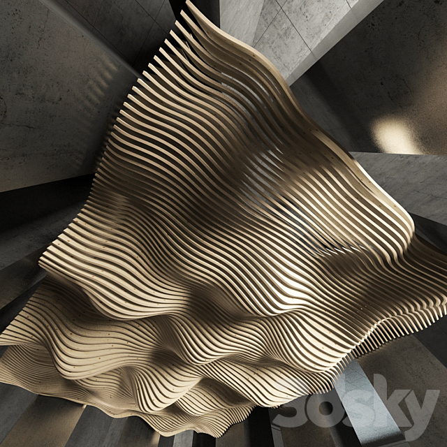 Parametric ceiling 3DS Max Model - thumbnail 2