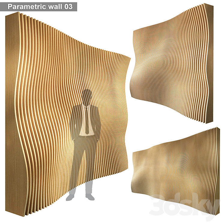 Parametric wall 003 3DS Max - thumbnail 1