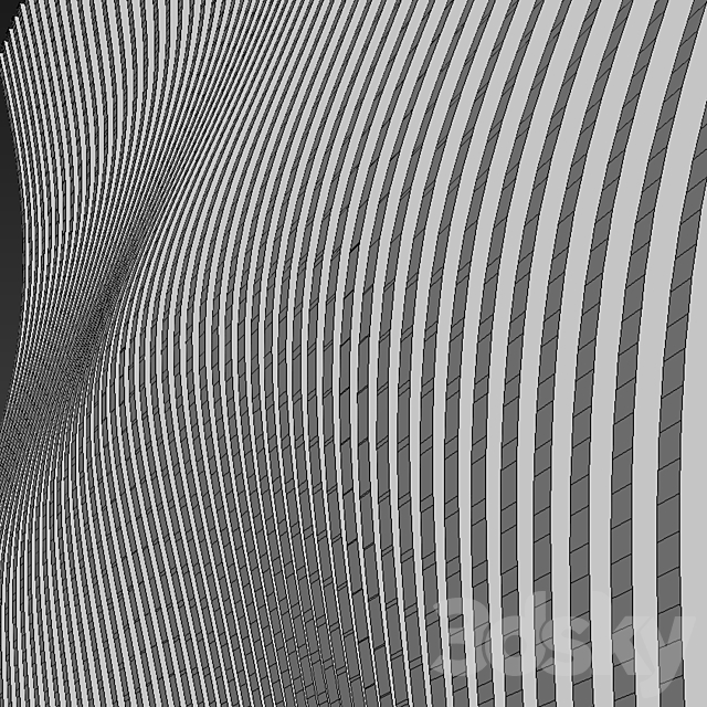 Parametric wall 003 3DSMax File - thumbnail 3