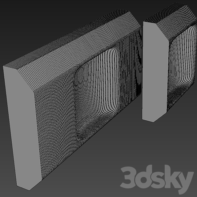 Parametric Wall 009 3DS Max Model - thumbnail 6