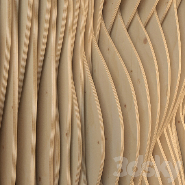 Parametric wall 3DS Max Model - thumbnail 2