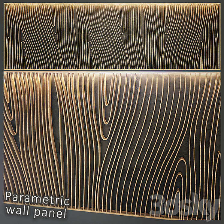 Parametric wall panel 3DS Max - thumbnail 1