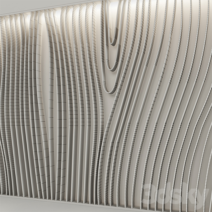 Parametric wall panel 3DS Max - thumbnail 2