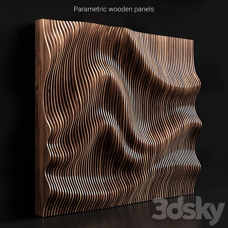 Parametric wooden panels 3DS Max - thumbnail 1