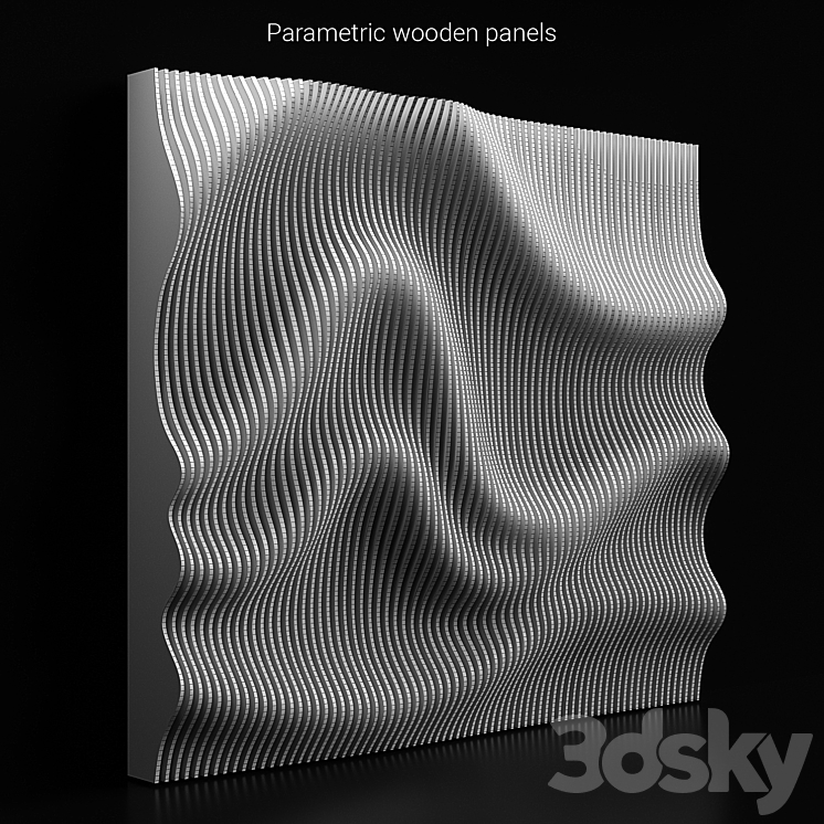 Parametric wooden panels 3DS Max - thumbnail 2