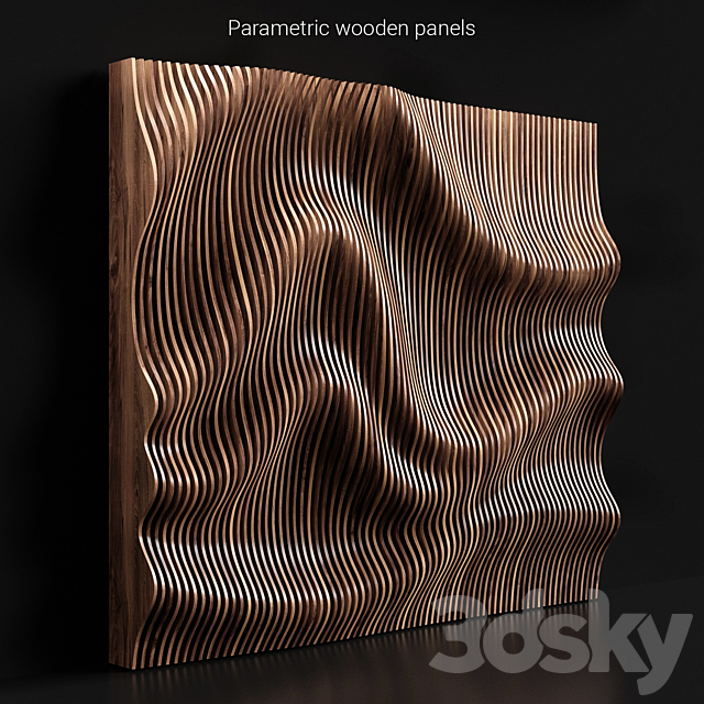 Parametric wooden panels 3DSMax File - thumbnail 1