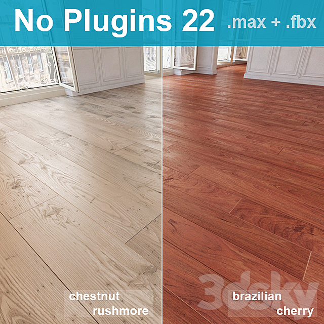 Parquet 22 (2 species. without the use of plug-ins) 3DSMax File - thumbnail 1