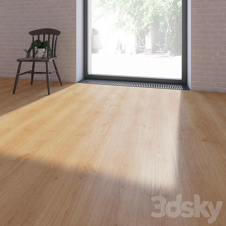 Parquet 2x types of Kronospan Palace Oak and Oak Spreewald 3DS Max - thumbnail 2