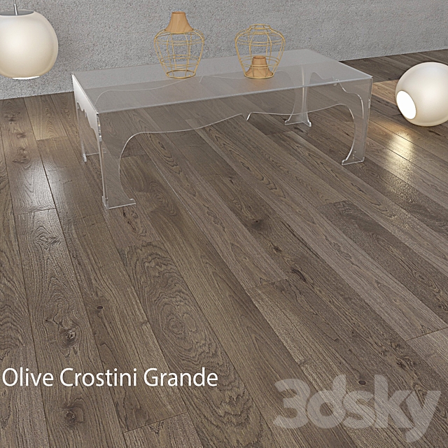 Parquet Barlinek Olive Crostini Grande and Coconut Piccolo 3DSMax File - thumbnail 1