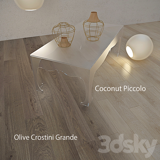 Parquet Barlinek Olive Crostini Grande and Coconut Piccolo 3DSMax File - thumbnail 3