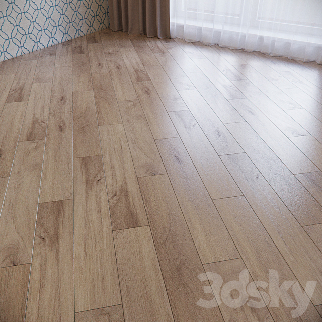 Parquet gray oak 3ds Max - thumbnail 1