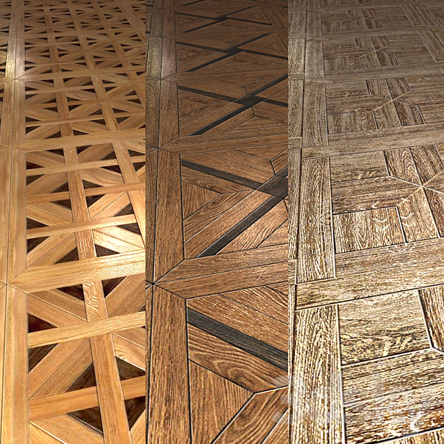 Parquet shield 2 (3 types) 3DS Max Model - thumbnail 2