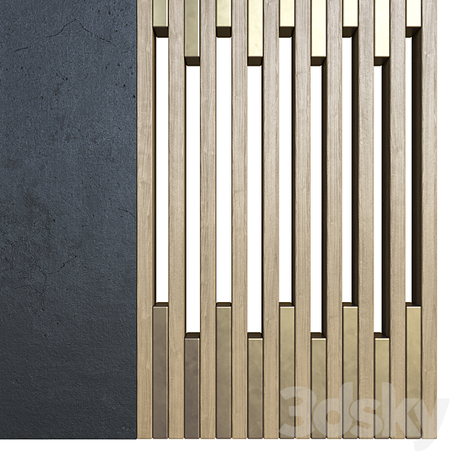 Partition with slats 3DS Max Model - thumbnail 2