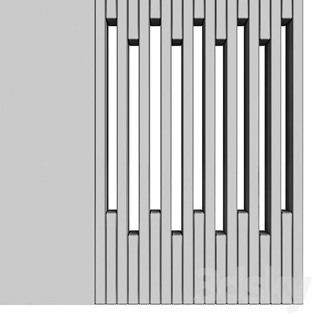 Partition with slats 3DS Max Model - thumbnail 4