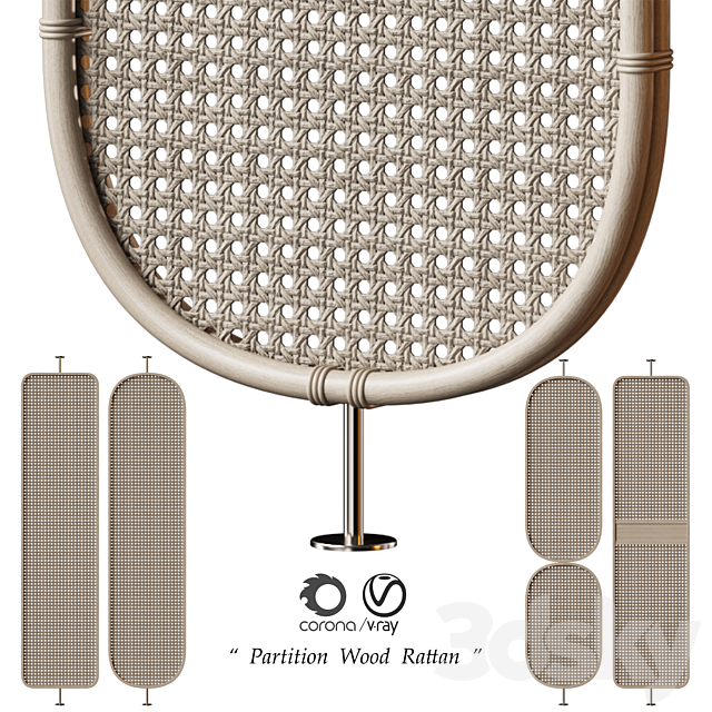 Partitions “Wood Rattan” 3DSMax File - thumbnail 2