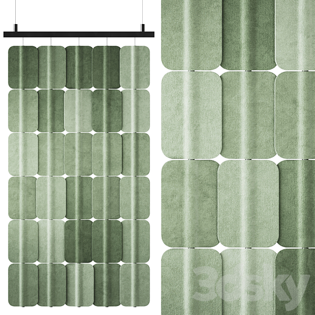 Patch PA H006 x5 Hanging Acoustic Divider by True Design _ Acoustic Divider 3DSMax File - thumbnail 3