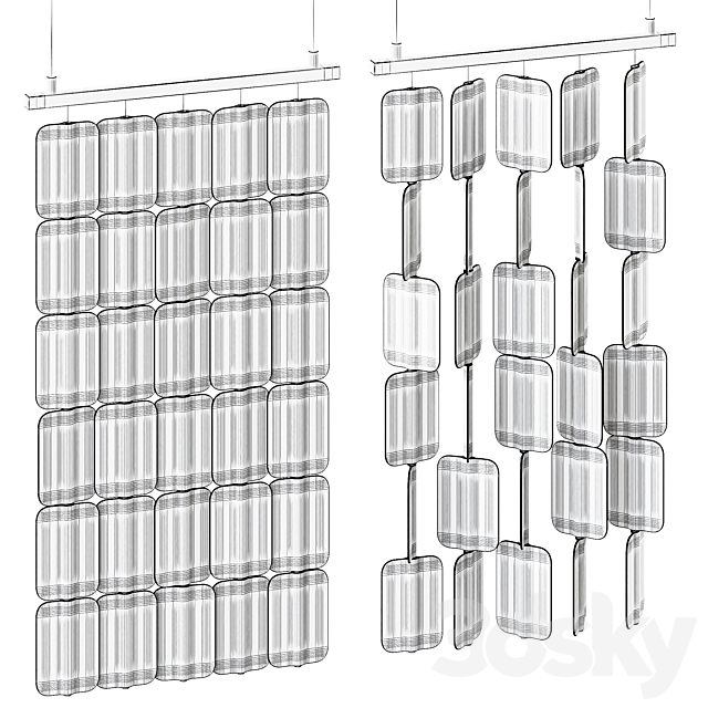 Patch PA H006 x5 Hanging Acoustic Divider by True Design _ Acoustic Divider 3DSMax File - thumbnail 4