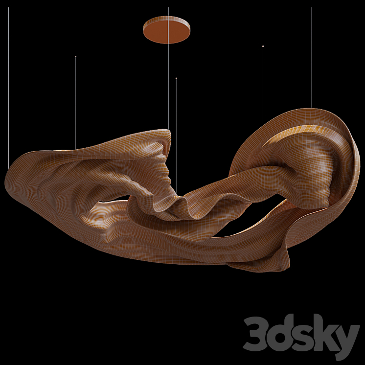 Pendant sculpture by Vargov Design – Antelope Canyon 3DS Max Model - thumbnail 2