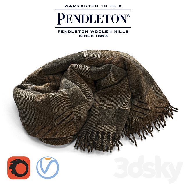 PENDLETON woolen blanket _ for Corona Renderer and Vray 3DSMax File - thumbnail 1