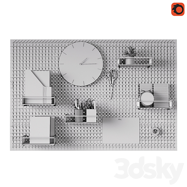 Perforated board organizer 3DSMax File - thumbnail 3