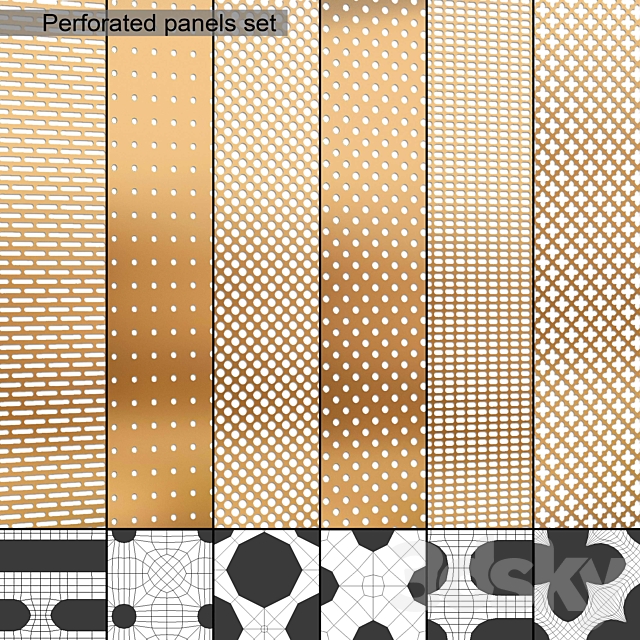 Perforated panels 3DSMax File - thumbnail 1