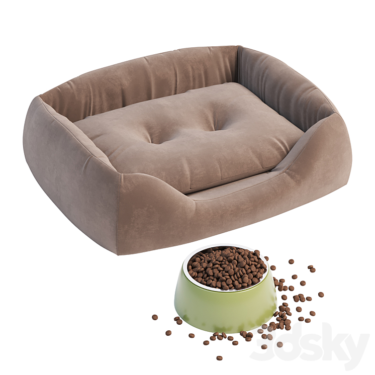 Pet bed 3DS Max Model - thumbnail 1