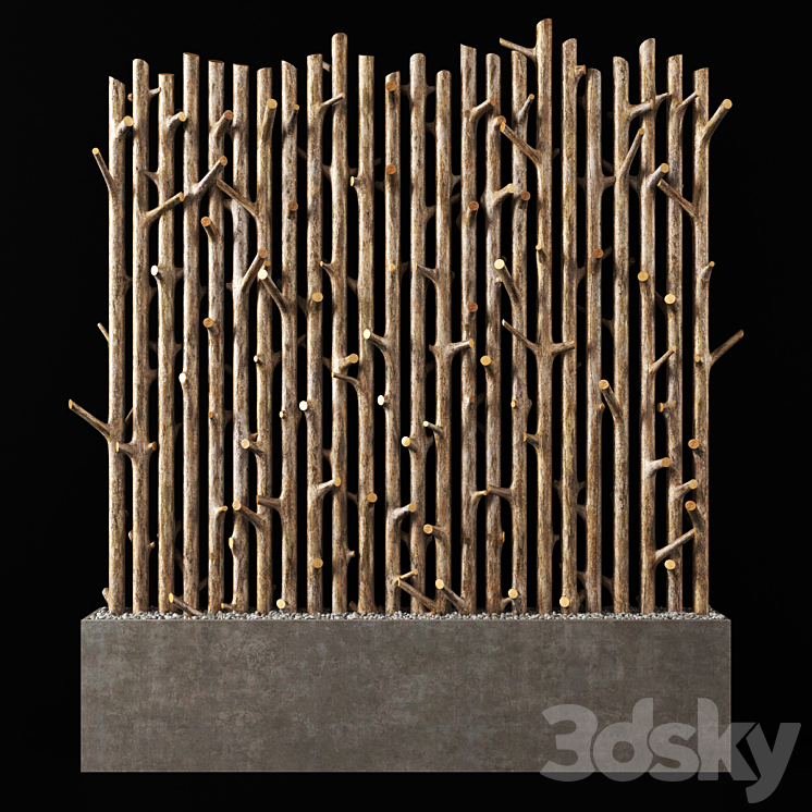 Planter thick branch fundament n3 3DS Max - thumbnail 1