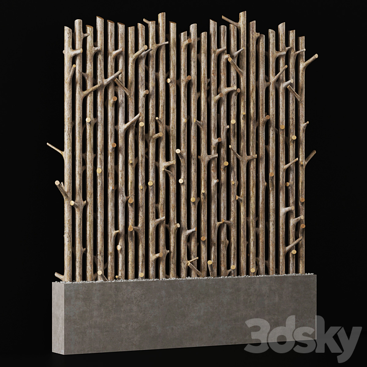 Planter thick branch fundament n3 3DS Max - thumbnail 2