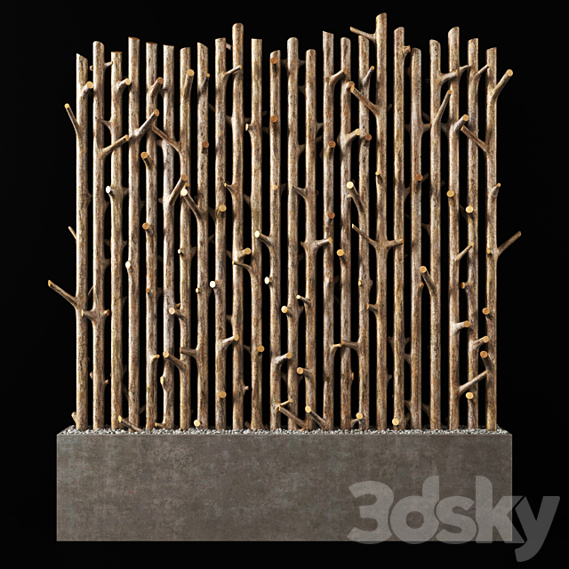 Planter thick branch fundament n3 3DSMax File - thumbnail 1