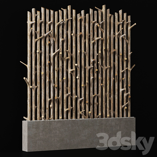 Planter thick branch fundament n3 3DSMax File - thumbnail 2