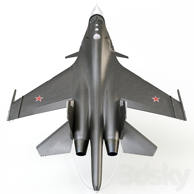 Plastic model of the SU-34 aircraft 3DS Max Model - thumbnail 3