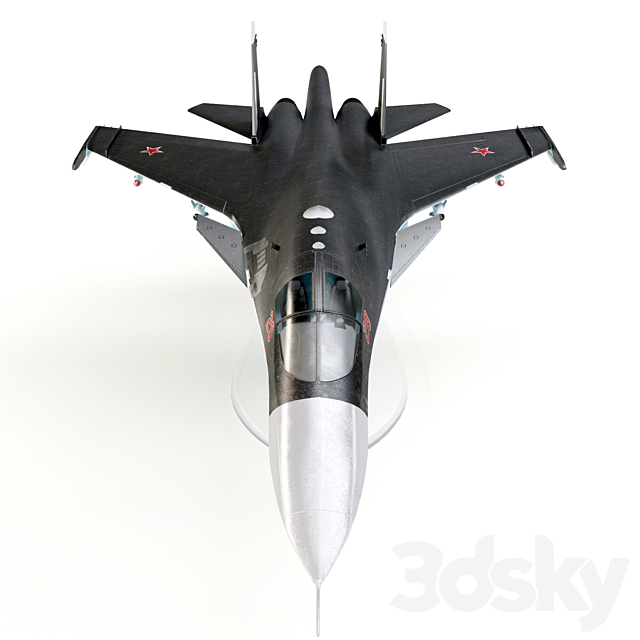 Plastic model of the SU-34 aircraft 3DS Max Model - thumbnail 4