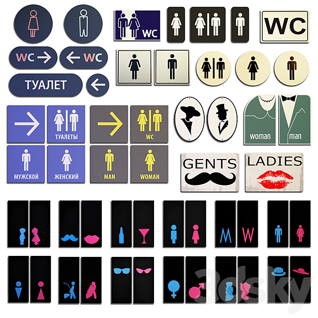 Plates for bathrooms 3DSMax File - thumbnail 1