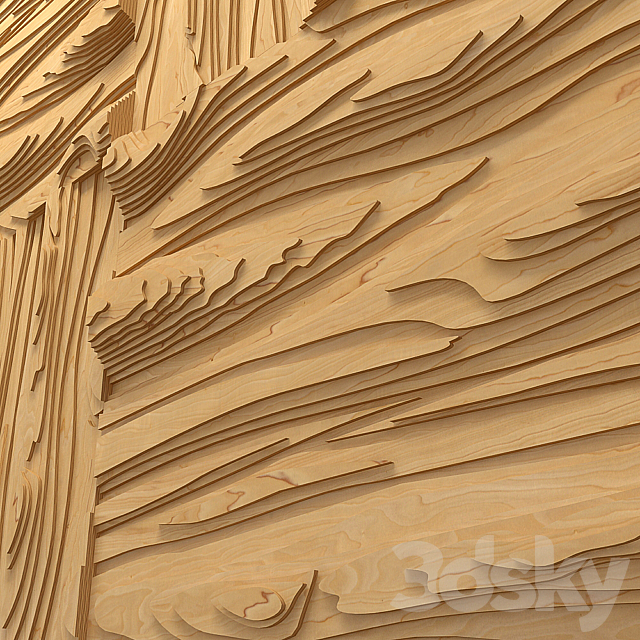 Plywood “Texture of the wood” 3DS Max Model - thumbnail 2