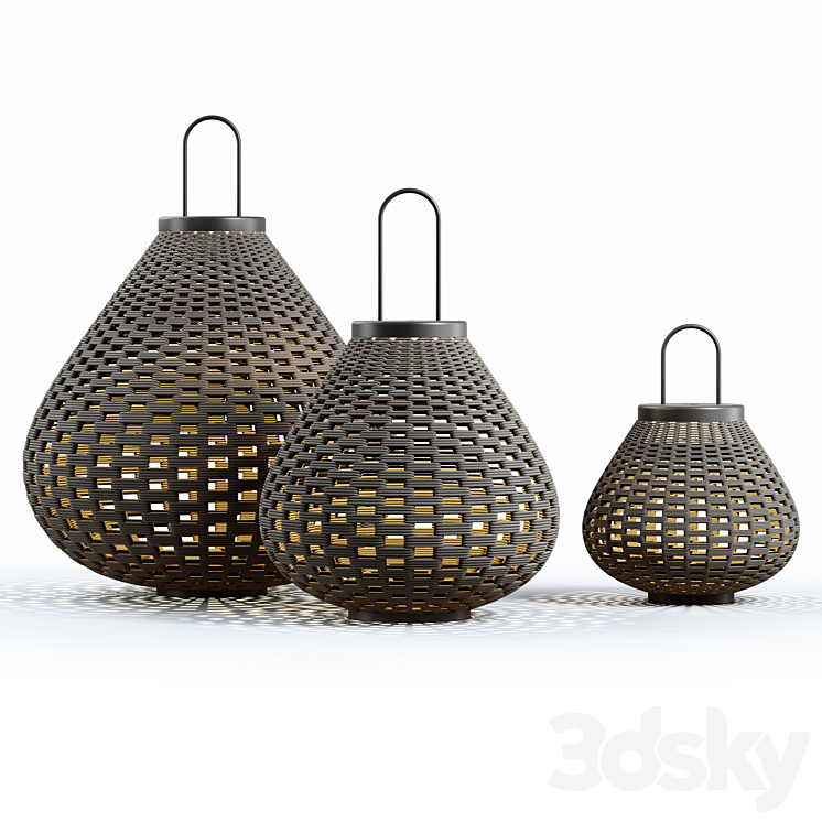 Poltrona Frau – Sparkler Lanterns by Kensaku Oshiro 3DS Max Model - thumbnail 1